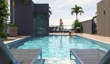 Ubatuba, Toninhas - Apartamento em construção com 01 dormitórios e área de lazer.