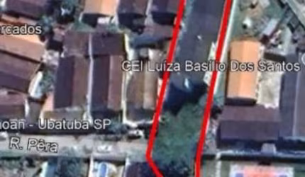Ubatuba, Lazaro- Terreno aterrado e murado com 1.356 m2, aterrado e murado, documentação de escritura.