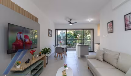 Ubatuba, Praia do Tenório - Apartamento com 02 suites e área de lazer.