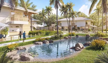 Imbassaí| Village 166 m2| 2 suítes| 2 vagas| Garden Privativo| Cond. entre o rio e o mar