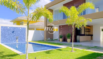 Guarajuba|Casa com 324 m2| Acesso à praia| 6 suítes| 2 vagas| Cond. Paraíso