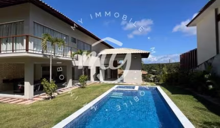 Praia do Forte| Casa Luxuosa Duplex| Mobiliada| 340 m2| 5 Suítes| Área Gourmet| Piscina