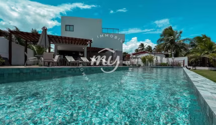 Itacimirim| Village Duplex com Terraço e Piscina Vista Mar| 142 m2| 3 Suítes| 2 Vagas