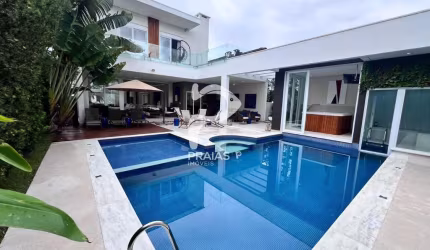 Casa em condomínio fechado com 5 quartos à venda na Vanderlei Machado Afonso (rua 90), --, Jardim Acapulco, Guarujá por R$ 4.900.000