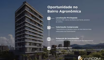 Studio na Agronômica em excelente localização