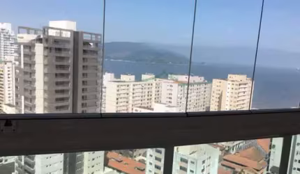 Apartamento com Vista mar, Embaré, Santos