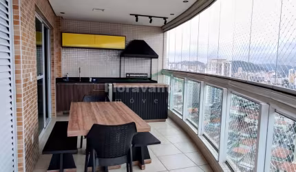 Apartamento com 3 quartos, Boqueirão, Santos. Andar alto