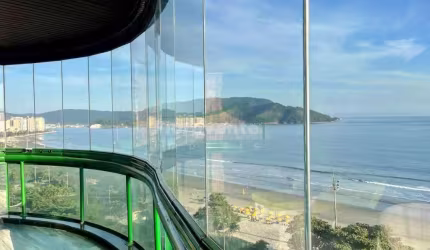 Apartamento com 4 quartos, Aparecida, Santos. Frente para o mar