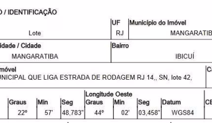 Oportunidade Única em MANGARATIBA - RJ | Tipo: Terreno | Negociação: Venda Direta Online  | Situação: Imóvel