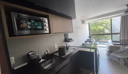 Studio/Flat Mobiliado com Piscina Aquecida no Rooftop – Porteira Fechada em Boa Viagem, Recife!