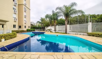 Excelente apartamento semi mobiliado de 02 dormitórios com 63 m² privativos e vaga coberta no bairro Passo da Areia em Porto Alegre
