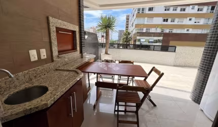 Apartamento 2 dormitórios, suíte, terraço, 120m², vista mar, churrasqueira, bairro Navegantes