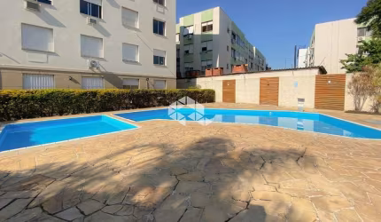 Apartamento de 02 dormitórios no BairroTeresópolis com piscina, salão de festas, portaria 24h..