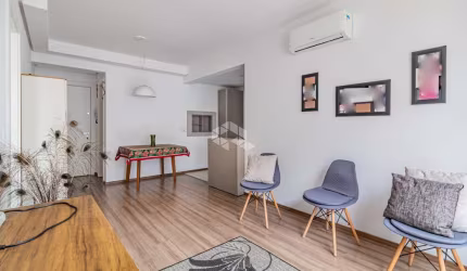 Apartamento SEMIMOBILIADO 1 dormitório/Quarto. Churrasqueira. Vaga Escriturada