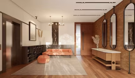 Apartamento 2 dormitórios (1 suíte), 64,94m² privativos, 1 vaga de garagem, no Centro de Canela, a 450 metros da Catedral.