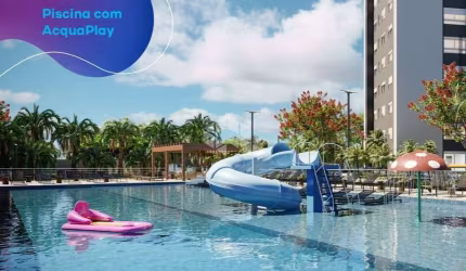 Apartamento com dois quartos e infra de clube