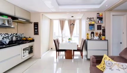 Apartamento mobiliado, 2 dormiórios, vaga de garagem escriturada, no bairro Estância Velha, na cidade de Canoas. Aceita Financiamento Bancáio e FGTS.