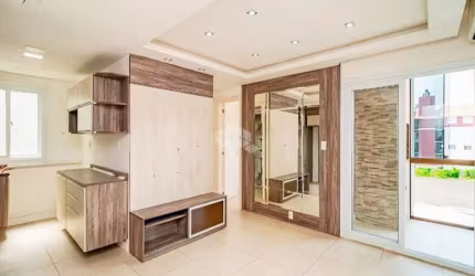 Apartamento semi mobiliado 51,50m² 2 dormitórios, 01 vaga coberta no Bairro Igara em Canoas