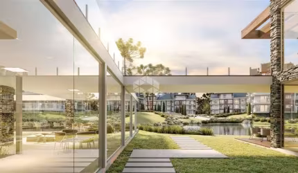 Apartamento com 02 (duas) suítes localizado em gramado em condomínio com infraestrutura completa
