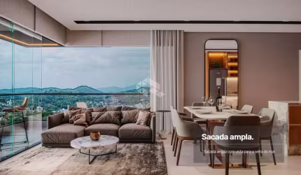 Apartamento 1 suíte + 2 dormitórios com Vista para a Serra do Mar em Joinville - SC