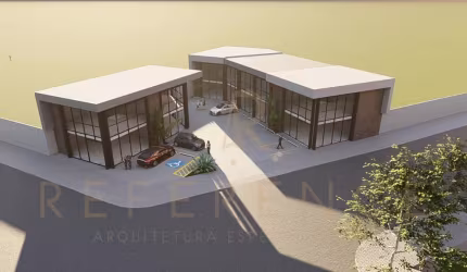 Sala comercial nova com mezanino