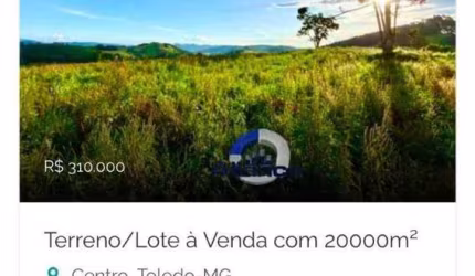 Terreno à venda, 20000 m² por R$ 310.000 - Toledo - Toledo/Minas Gerais