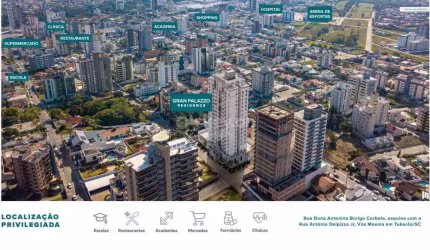 Apartamento à venda, 3 quartos, 1 suíte, 2 vagas, Recife - Tubarão/SC