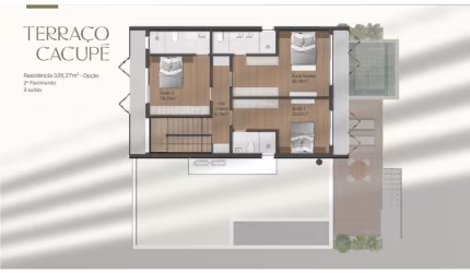 Casa Alto Padrão com 326,27m³ e 3 suítes no Cacupé