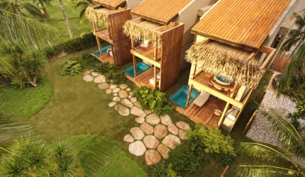 Bangalôs – Com Beach Club á Beira Mar do Caminho de Moises