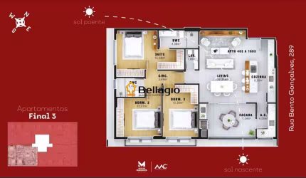 Apartamento 3 dormitórios à venda Nossa Senhora das Dores Santa Maria/RS