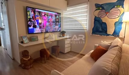 Apartamento de 1 dormitório reformado na ponta da praia
