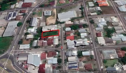 Excelente terreno no bairro Nova Vicenza, medindo 15,08 metros de frente por 39,50 de profundidade e fundo por 20 metros. De 530.000,00 por 500.000,00  Área do terreno: 595,66 m.  Confira!