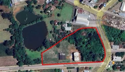 Terreno/área de terras urbanas com 5.784 m, próprias para loteamento. Duas frentes, Rua Júlio de Castilhos e Pedro Fetter, MUNICÍPIO DE ALTO FELIZ.