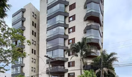 Excelente apartamento com 4 dormitórios, sendo um suíte com vestir, todos com sacada fechada, ampla sala de estar e jantar com rebaixo em gesso, sacada fechada e lareira, lavabo, banheiro social, cozi