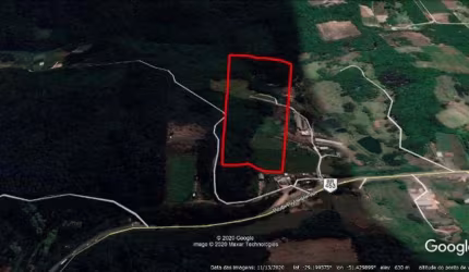 Área de terra com 7.3 hectares, com mata nativa e sem benfeitorias.
Aceita permuta.
Dimensões: 130,00m de frente por 561,00m de profundidade.
Área total: 73.385,00 m².

Coordenadas: -029.198449º,  -51