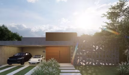 Residência em construção no B. Colina Sorriso!! Projeto com traços retos e uma mistura do concreto aparente e ripados em madeira.

Conta com 03 dormitórios (sendo 01 suíte), sala para 02 ambientes, co