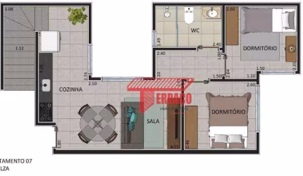 Cobertura com 2 dormitórios à venda, 115 m² por R$ 530.000,00 - Vila Linda - Santo André/SP