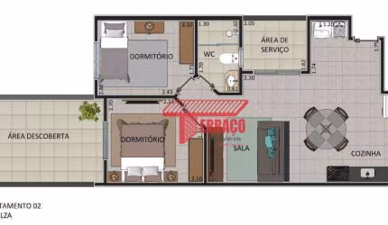 Apartamento com 2 dormitórios à venda, 60 m² por R$ 371.000,00 - Vila Linda - Santo André/SP