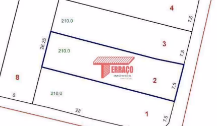 Terreno à venda, 210 m² por R$ 590.000,00 - Vila Alzira - Santo André/SP