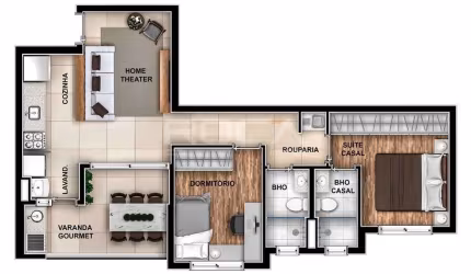 Apartamento com 2 quartos à venda no Jardim Botânico, Ribeirão Preto , 65 m2 por R$ 705.268