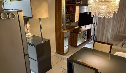 Lindo apartamento vista mar com mobília no condomínio Sunset - Ponta negra.