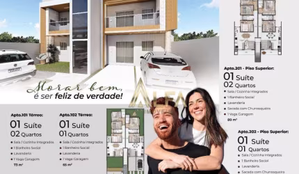 Apartamento com 3 dormitorios sendo 1 suíte / Meia Praia - Navegantes SC
