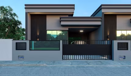 Casa Moderna com 2 dormitórios à venda, 79 m² por R$ 445.000 - Itacolomi - Balneário Piçarras/SC