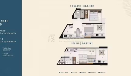 Excelente Repasse de Flat Studio em construção beira mar no empreendimento NoMar