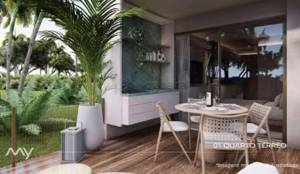 Excelente flat em construção localizado em Muro Alto
