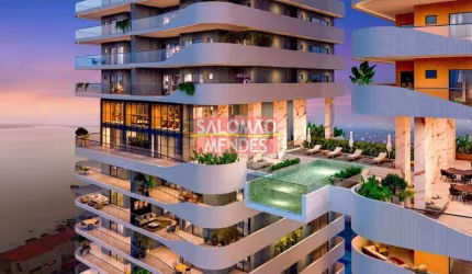 Apartamento luxuoso, frente Baia no Umarizal - Lançamento