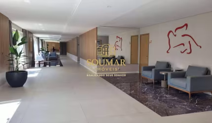 Apartamento novo no Gonzaga com 2 suítes em andar alto e com vaga demarcada