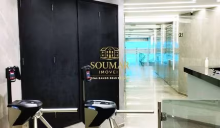 Sala Comercial Mobiliada 75m² com 02 banheiros - Centro de Santos