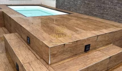 Cobertura à venda com 163,59m² de área total, Estuário, Santos/SP.