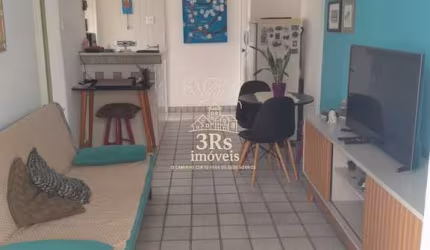 Apartamento de 01 dormitório e varanda no coração do Gonzaga/Santos